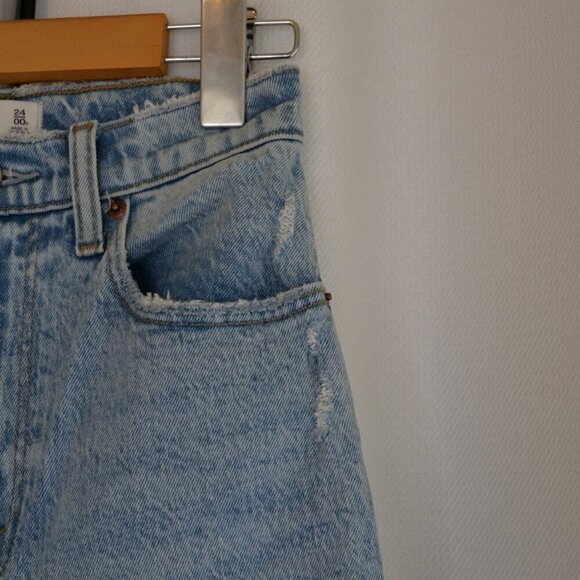 Abercrombie & Fitch Ultra High Rise 90s Straight Light Wash Jeans Sz 24/00R - Picture 8 of 10